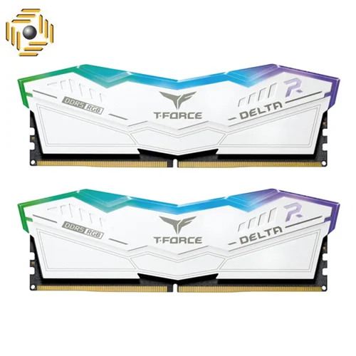 رم تیم گروپ T-Force DELTA Black RGB White 32GB 16GB×2 5600Mhz CL36