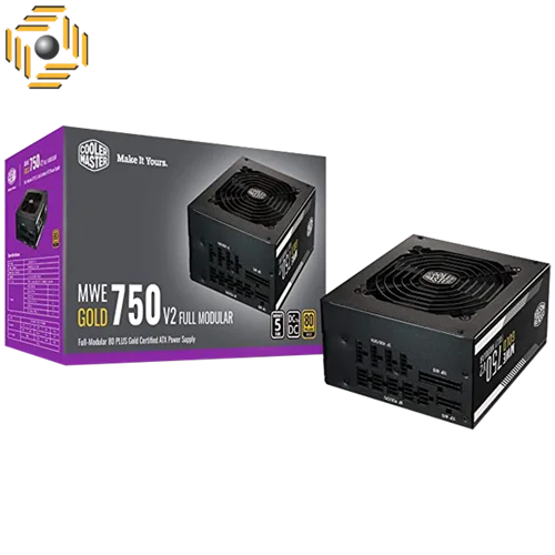 منبع تغذیه کامپیوتر کولر مستر مدل MWE GOLD 750 V2 Gold Full Modular ATX3.0